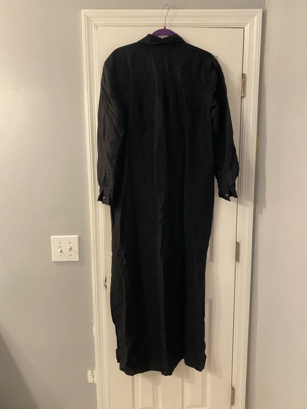 Loft Linen Blend Pocket Maxi Shirtdress NWT - Picture 4 of 4